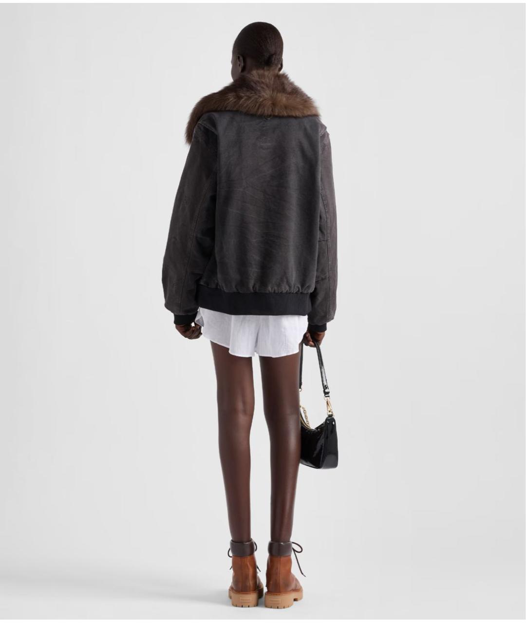 PRADA Черная хлопковая куртка, фото 5
