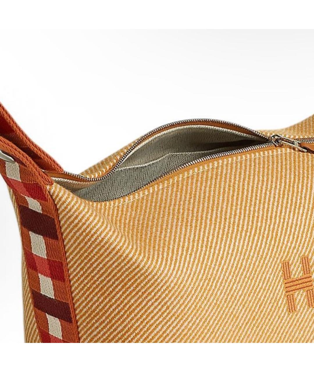 HERMES Желтая косметичка, фото 8