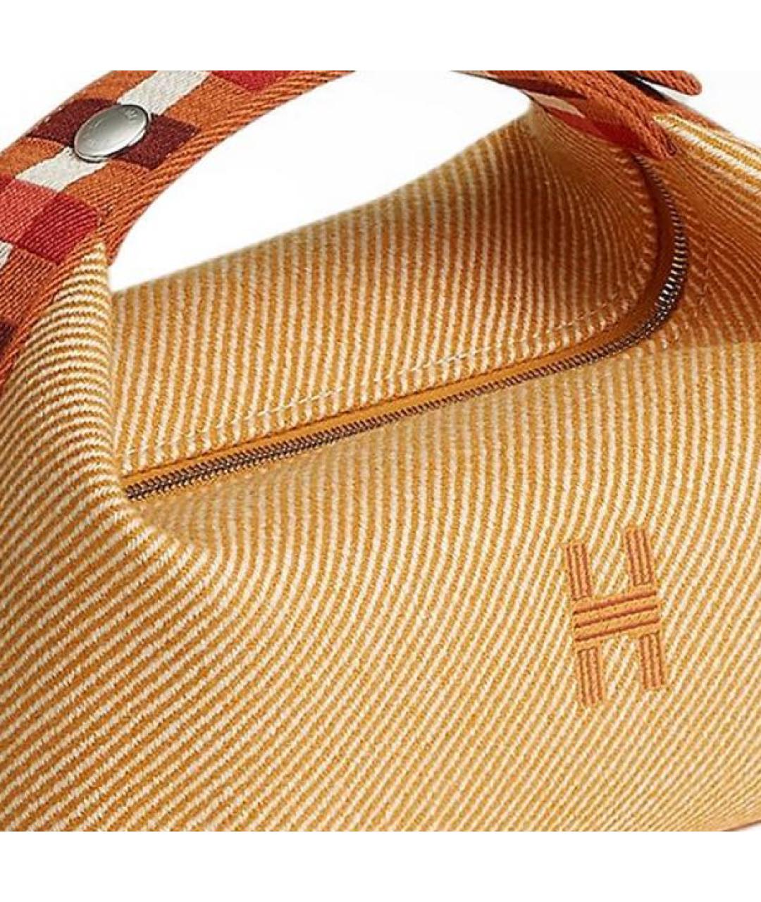 HERMES Желтая косметичка, фото 7
