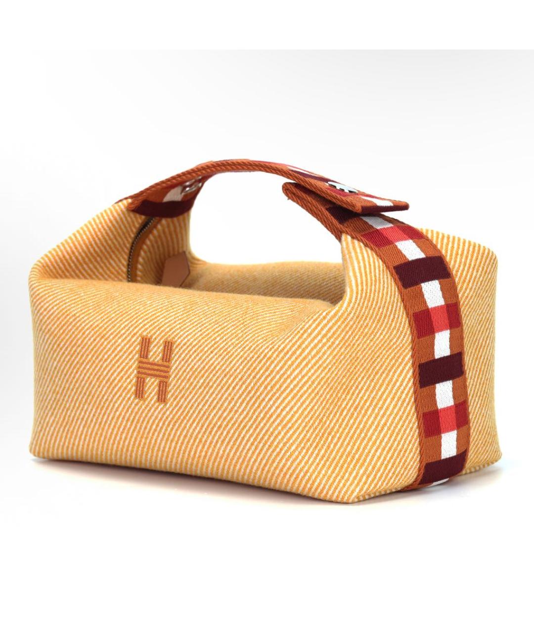 HERMES Желтая косметичка, фото 3
