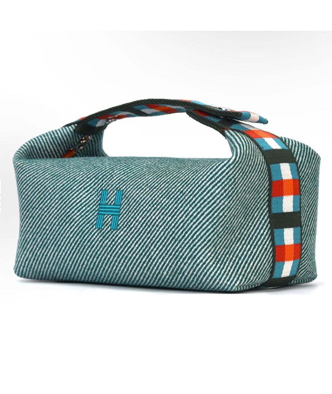 HERMES Синяя косметичка, фото 3