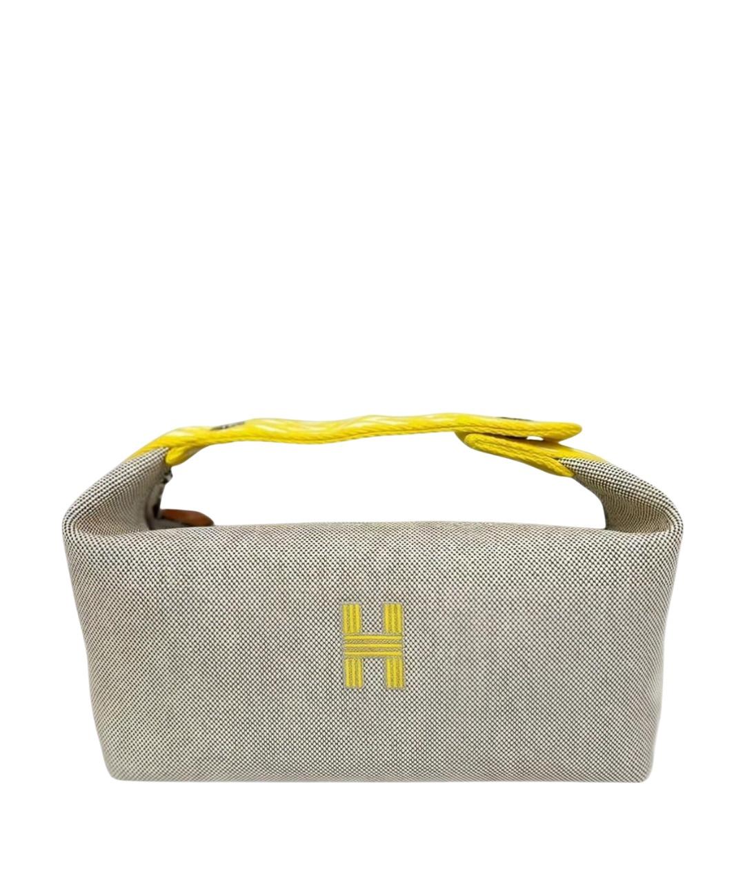 HERMES Бежевая косметичка, фото 1
