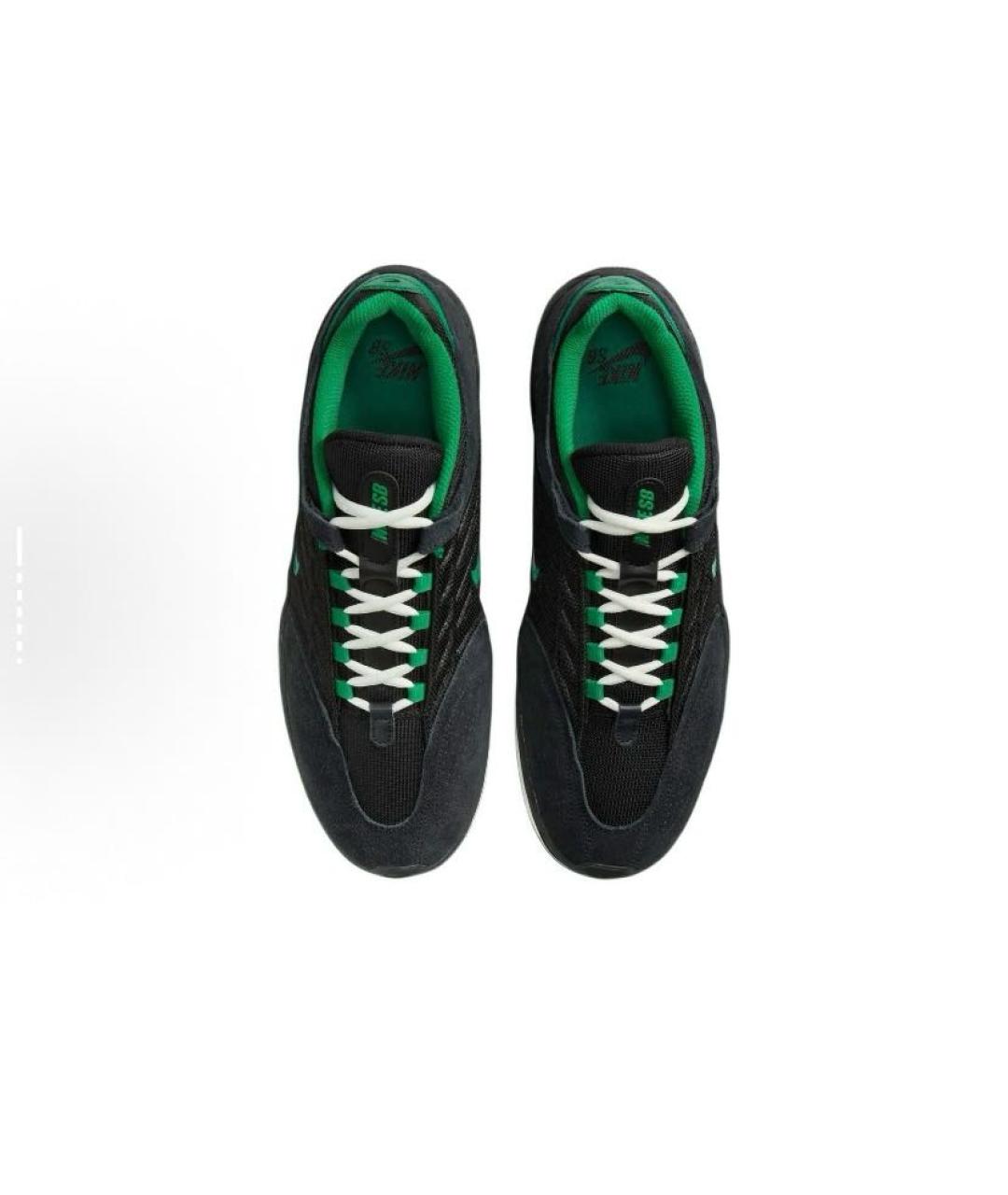 NIKE Черные текстильные низкие кроссовки / кеды, фото 4