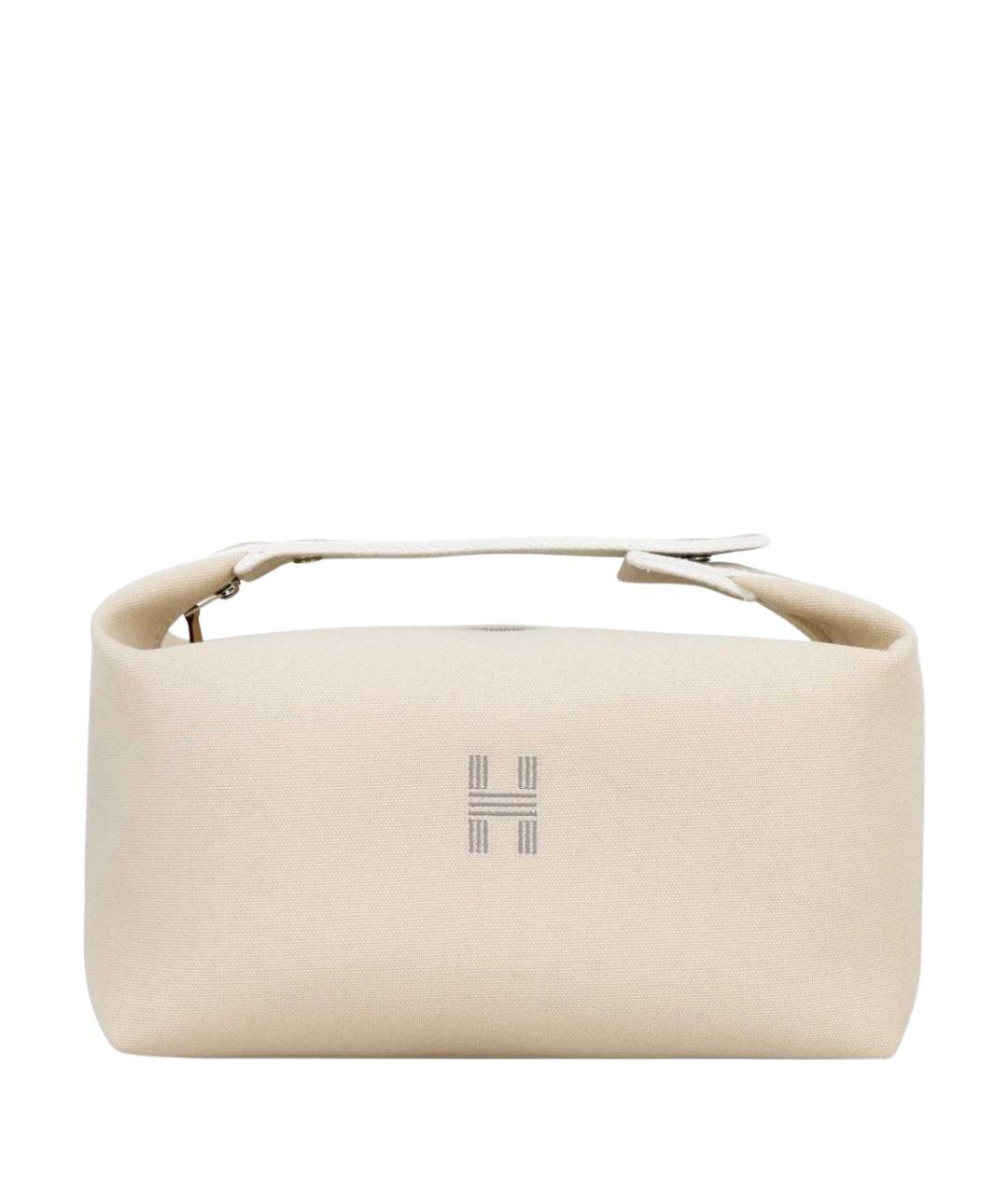 HERMES Бежевая косметичка, фото 1