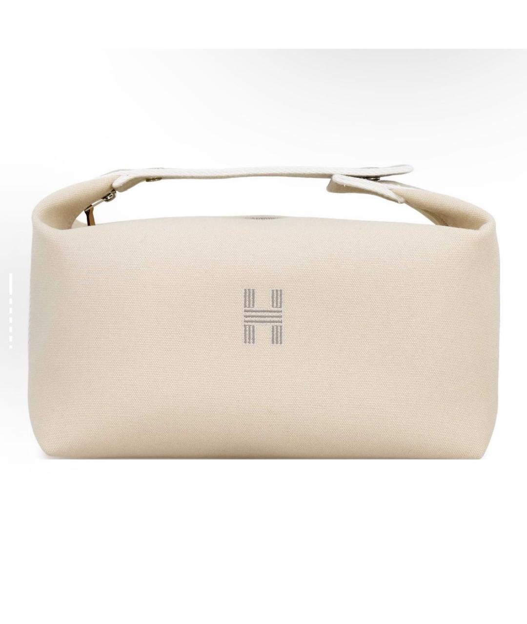 HERMES Бежевая косметичка, фото 8