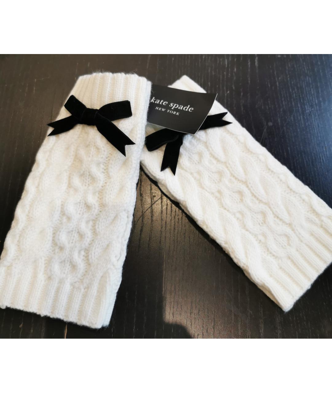 KATE SPADE Белые митенки, фото 4