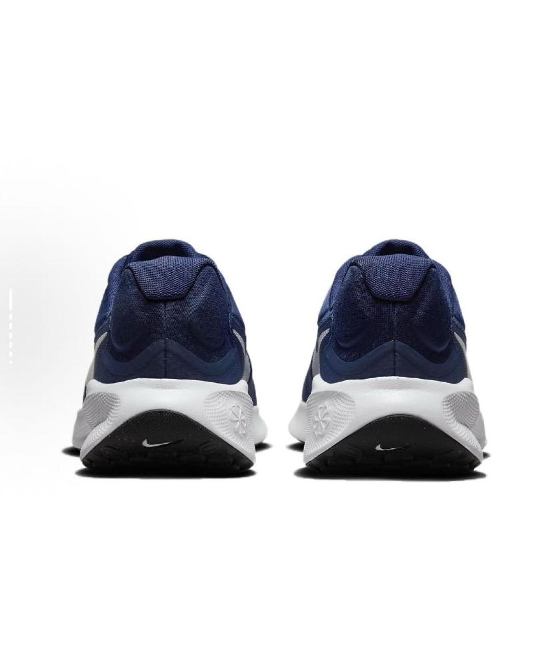 NIKE Темно-синие текстильные низкие кроссовки / кеды, фото 5