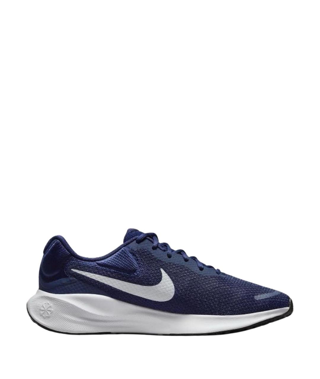 NIKE Темно-синие текстильные низкие кроссовки / кеды, фото 1
