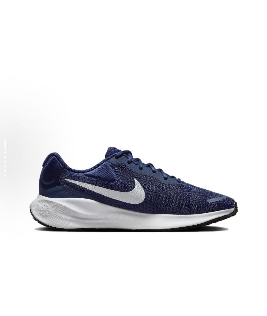 NIKE Темно-синие текстильные низкие кроссовки / кеды, фото 7