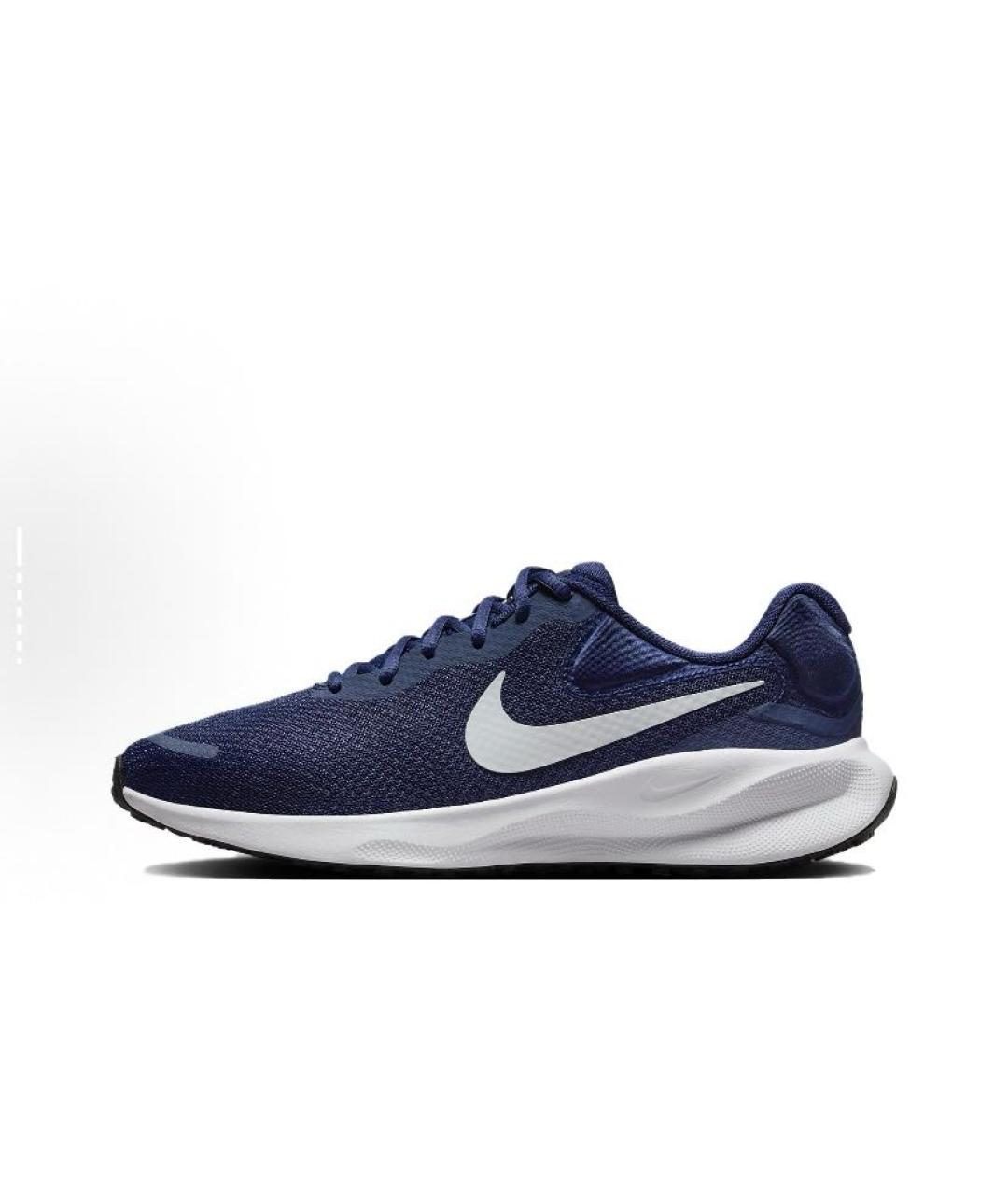 NIKE Темно-синие текстильные низкие кроссовки / кеды, фото 2