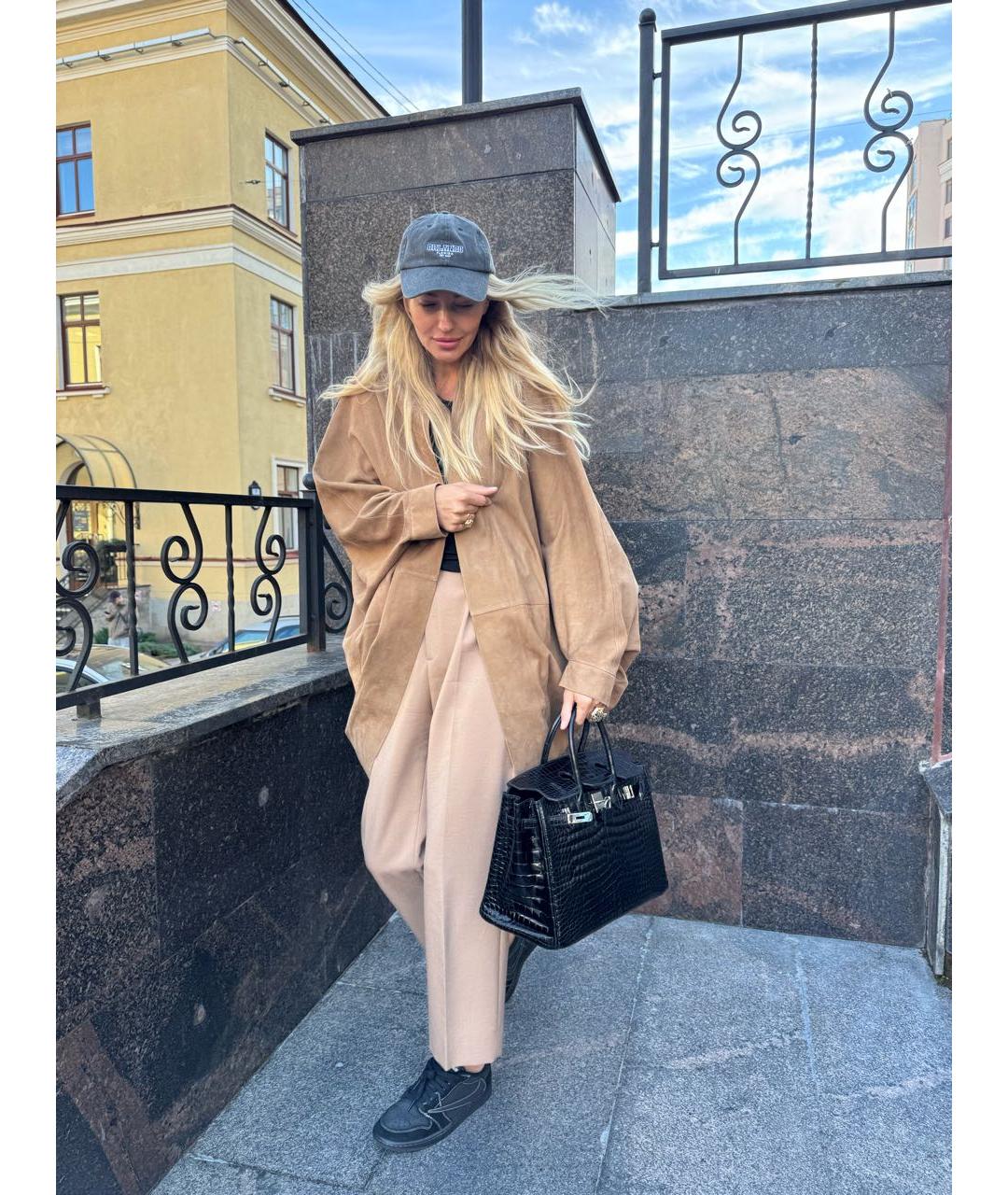 GUCCI Бежевые шерстяные прямые брюки, фото 8