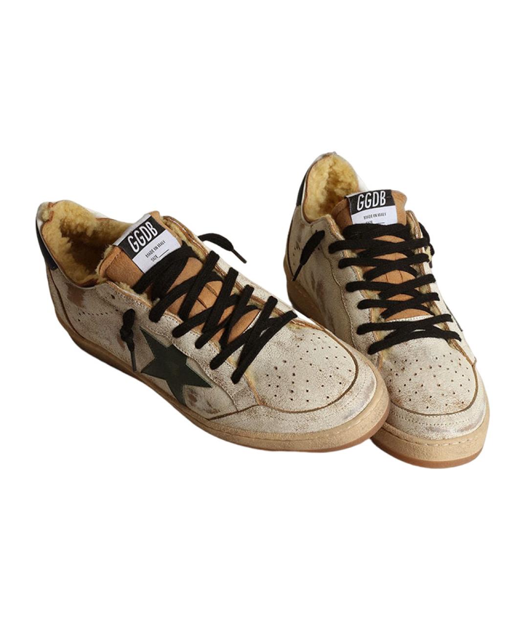 GOLDEN GOOSE DELUXE BRAND Бежевые низкие кроссовки / кеды, фото 3