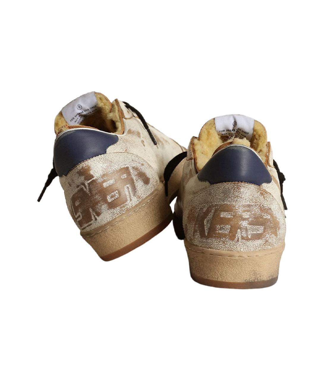 GOLDEN GOOSE DELUXE BRAND Бежевые низкие кроссовки / кеды, фото 4