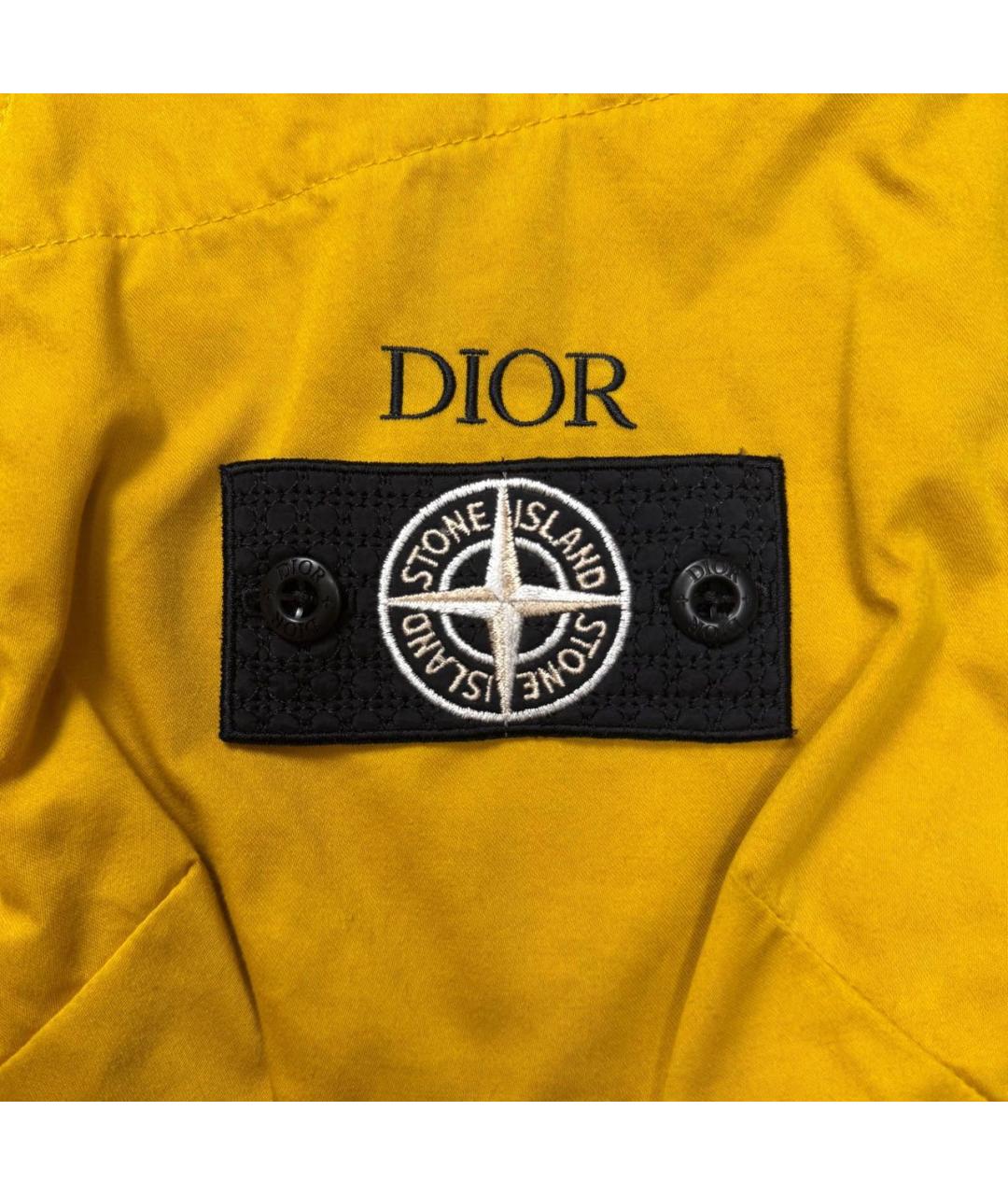 STONE ISLAND Горчичные хлопковые шорты, фото 2