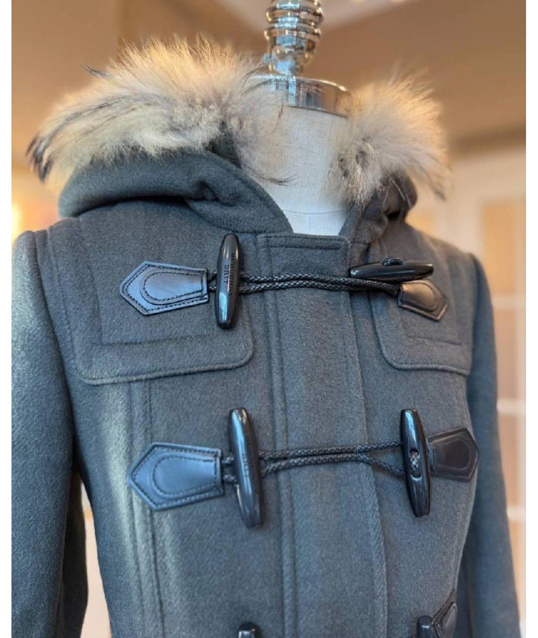 BURBERRY Серое шерстяное пальто, фото 7