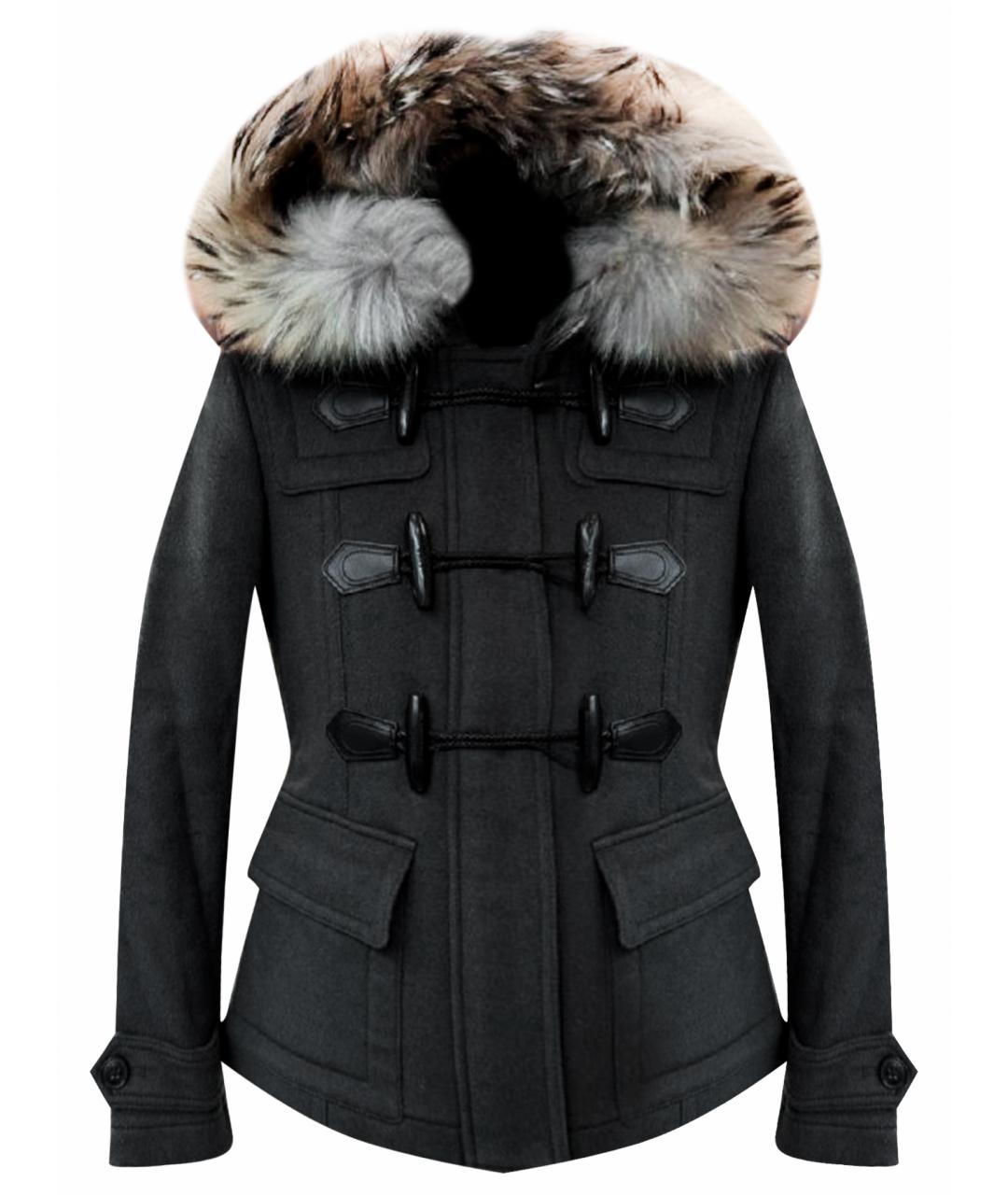 BURBERRY Серое шерстяное пальто, фото 1