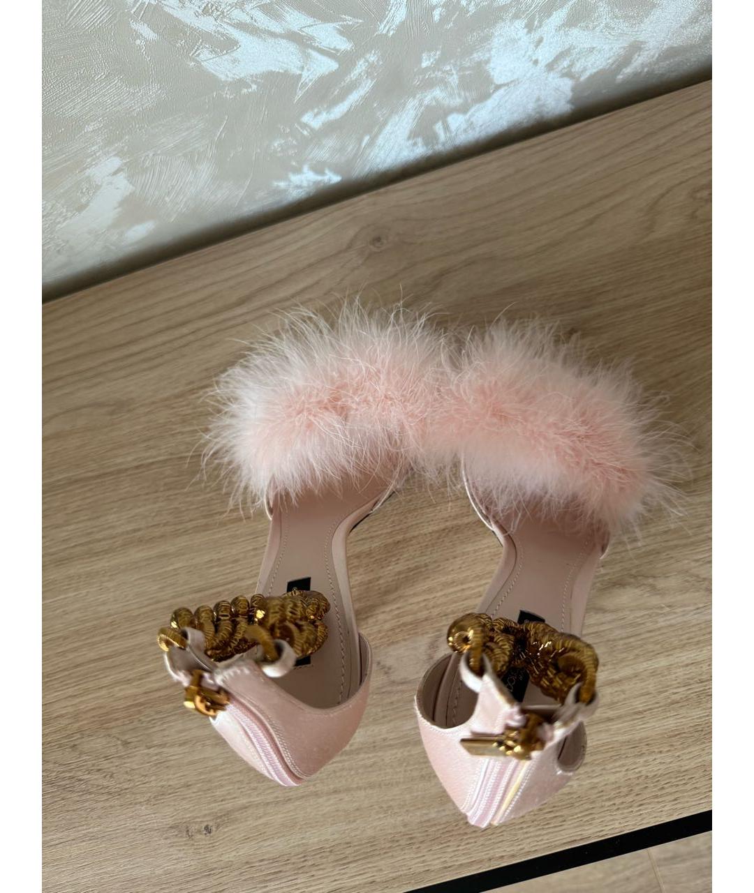 DOLCE&GABBANA Розовые босоножки, фото 3