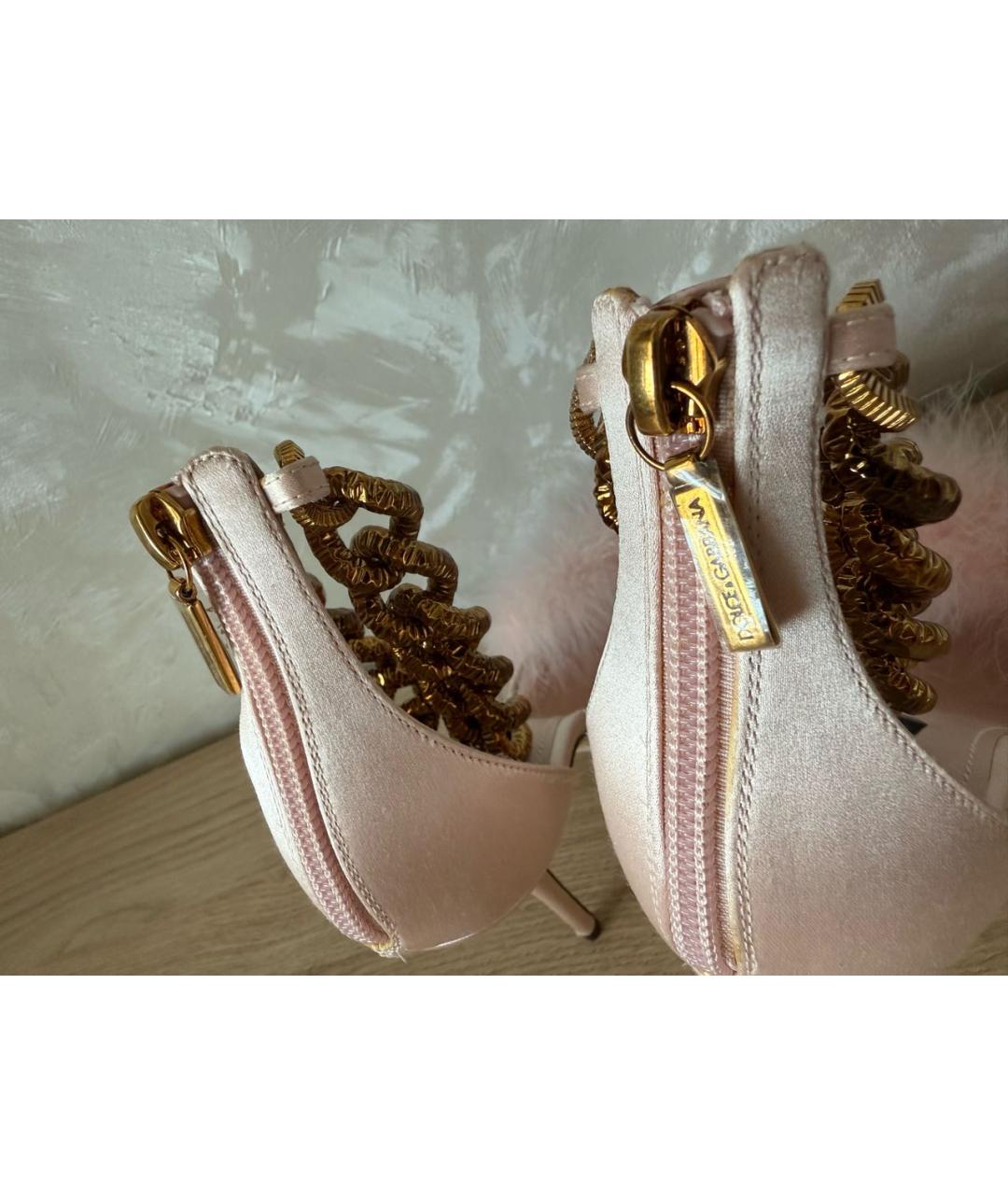 DOLCE&GABBANA Розовые босоножки, фото 6