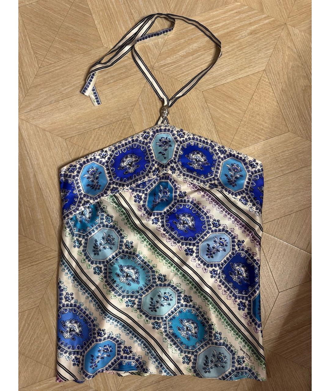 ROBERTO CAVALLI Шелковая майка, фото 7