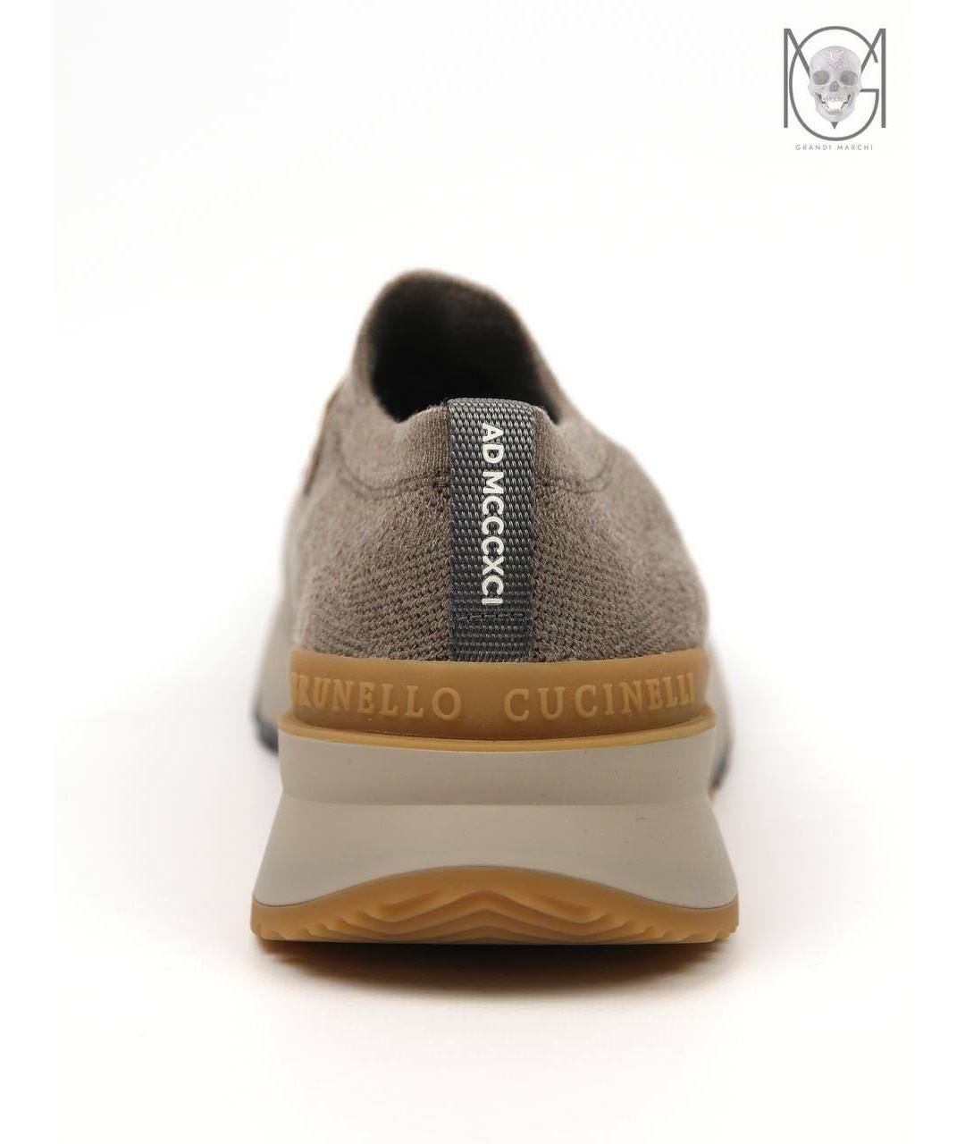 BRUNELLO CUCINELLI Текстильные низкие кроссовки / кеды, фото 4