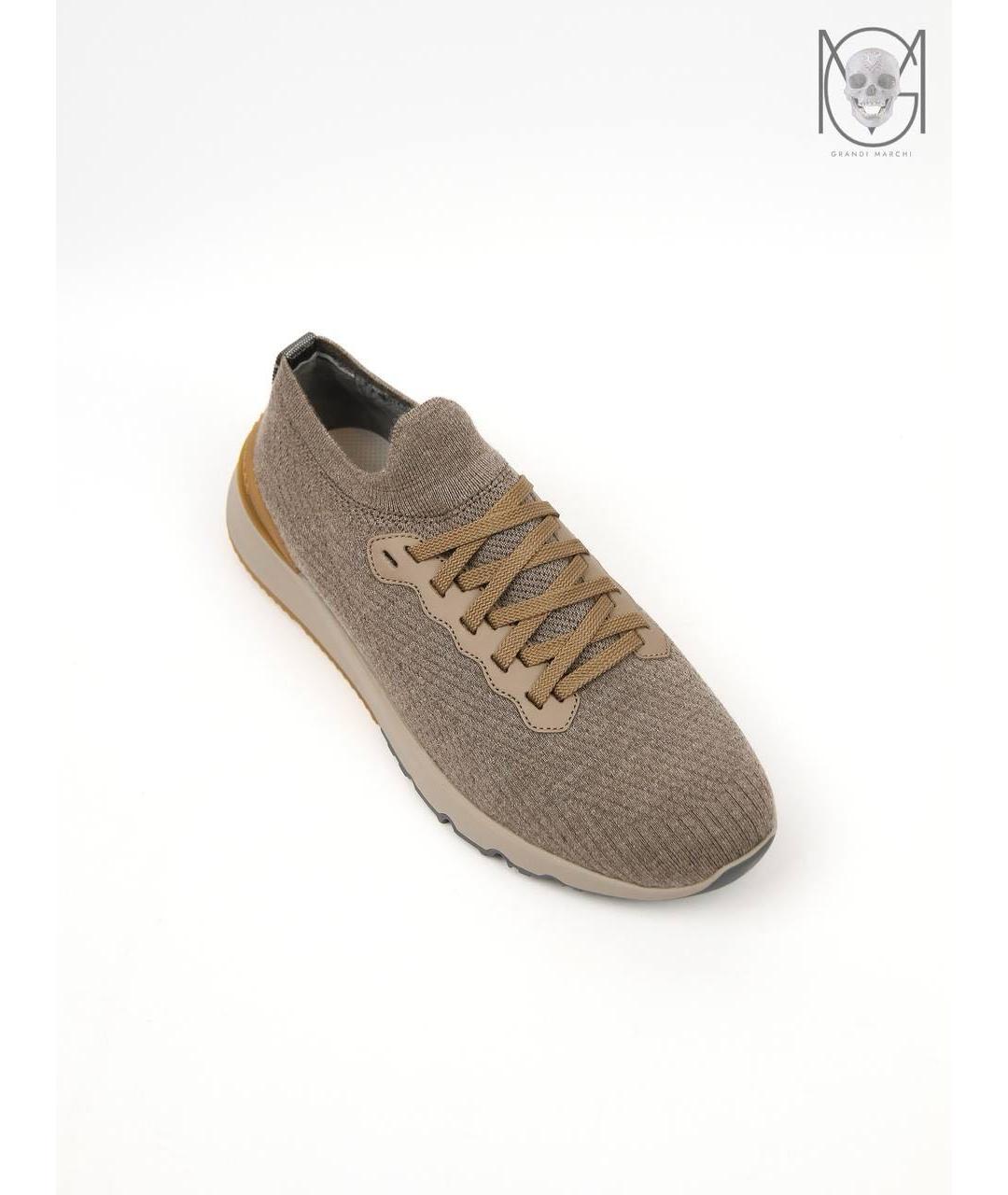 BRUNELLO CUCINELLI Текстильные низкие кроссовки / кеды, фото 6
