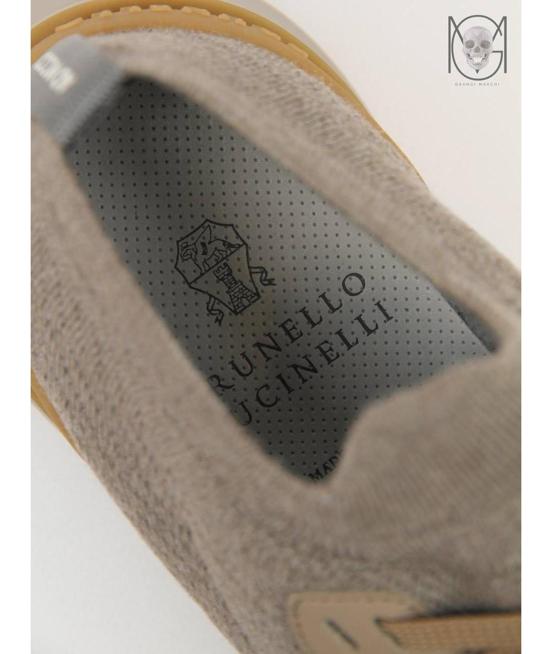 BRUNELLO CUCINELLI Текстильные низкие кроссовки / кеды, фото 3