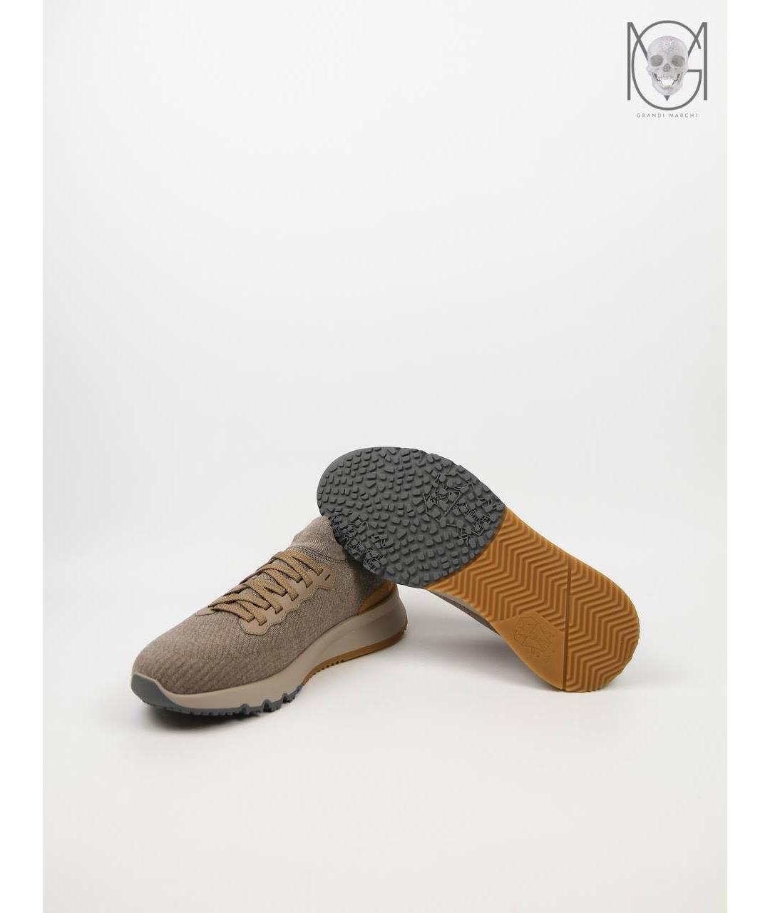 BRUNELLO CUCINELLI Текстильные низкие кроссовки / кеды, фото 5