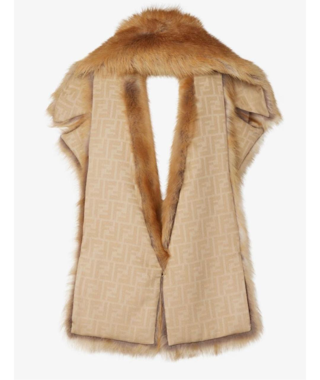 FENDI Коричневая меховая шуба, фото 2