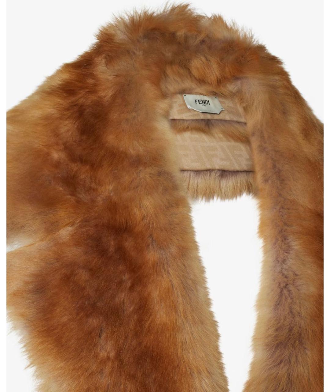 FENDI Коричневая меховая шуба, фото 3