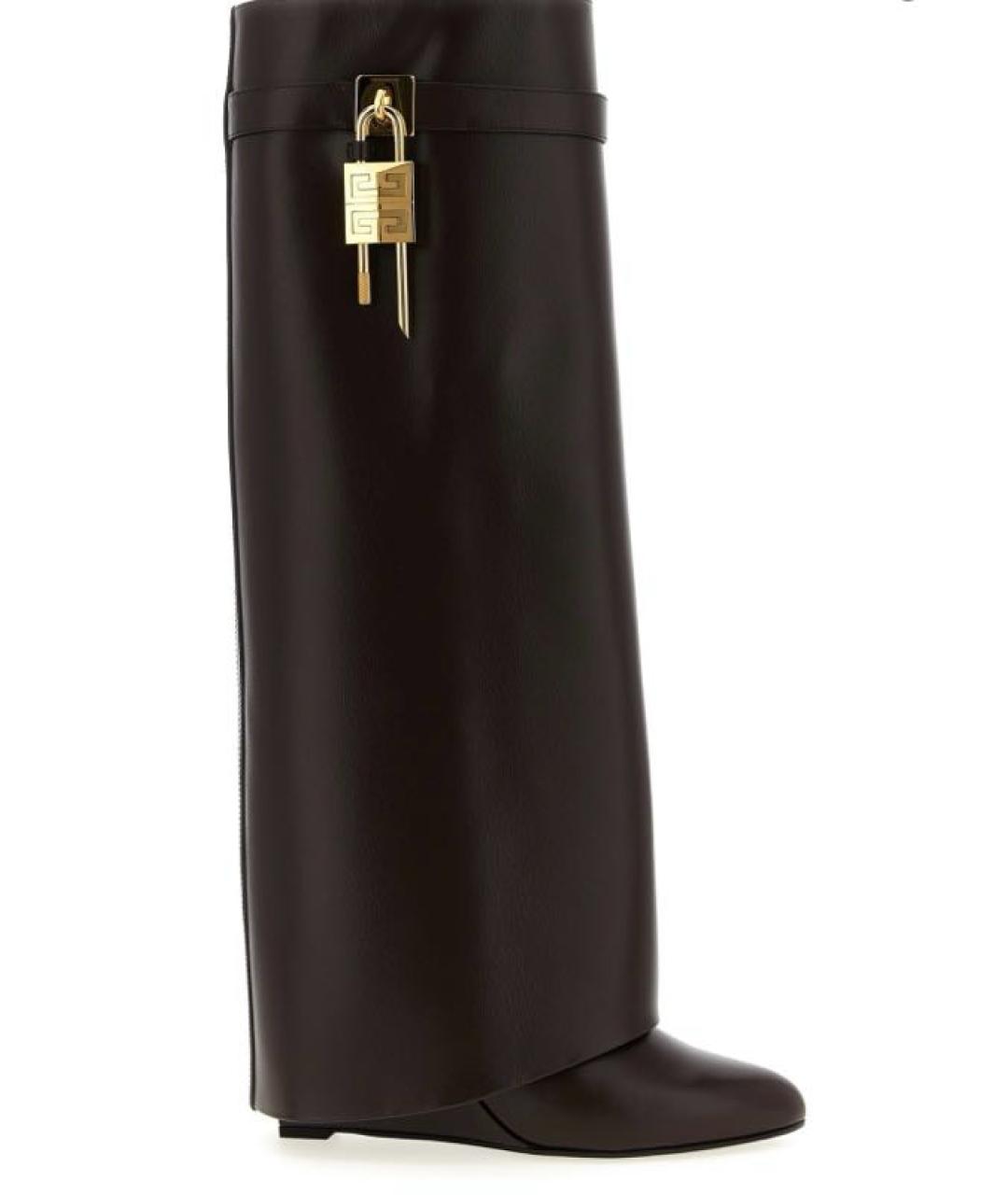 GIVENCHY Коричневые кожаные сапоги, фото 1