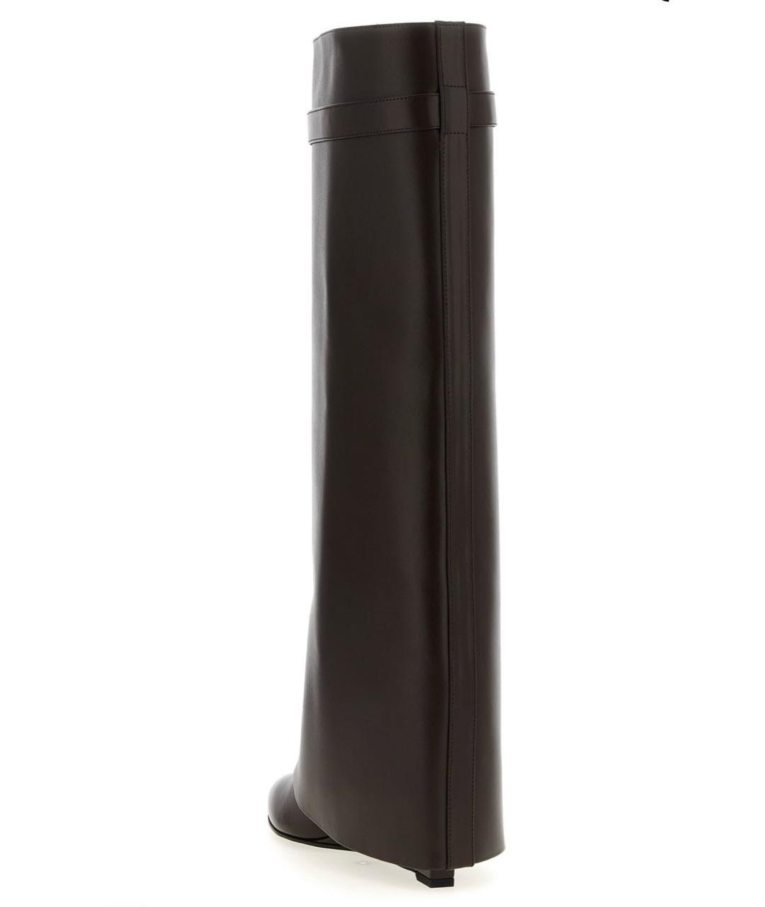 GIVENCHY Коричневые кожаные сапоги, фото 4
