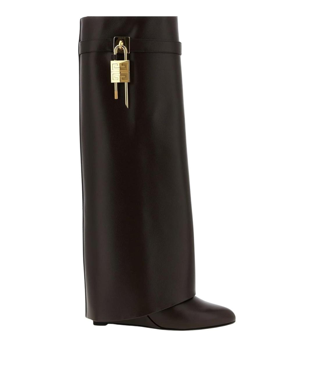 GIVENCHY Коричневые кожаные сапоги, фото 5