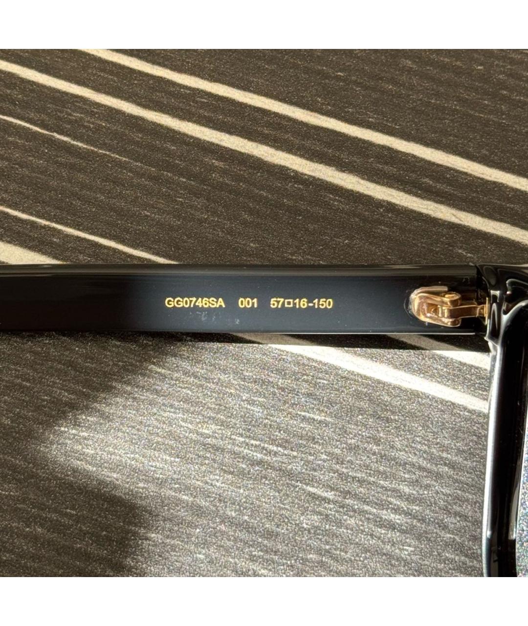 GUCCI Черные пластиковые солнцезащитные очки, фото 3