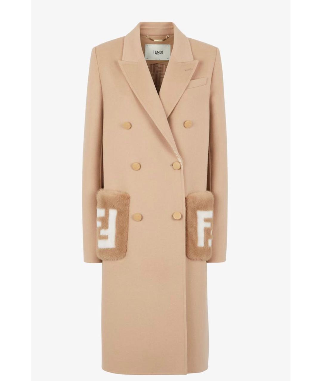 FENDI Бежевое пальто, фото 5