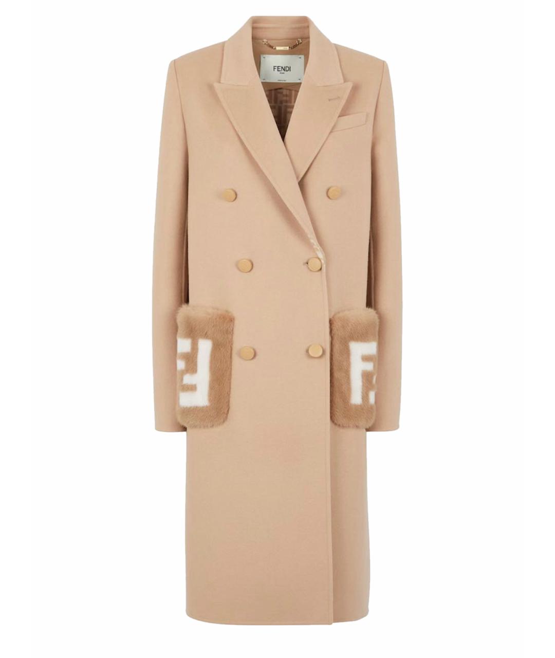 FENDI Бежевое пальто, фото 1