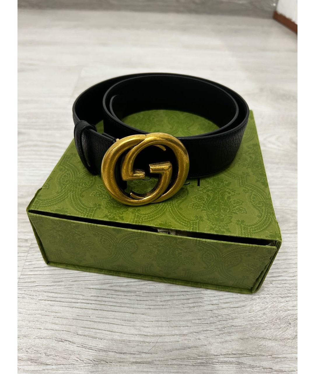 GUCCI Черный кожаный ремень, фото 5