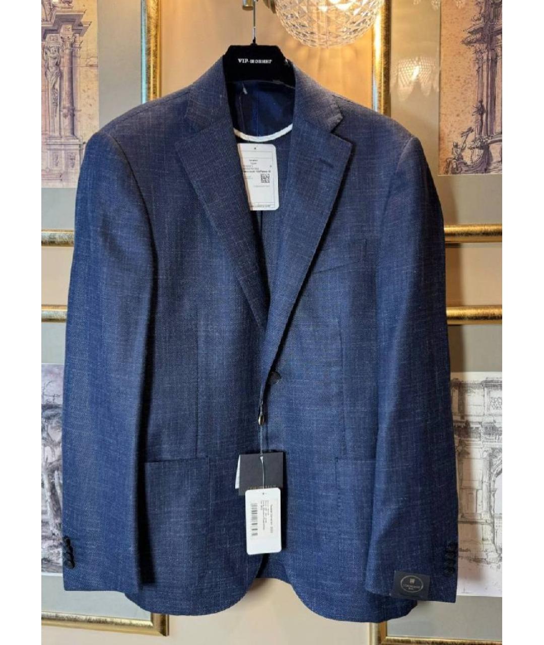 CORNELIANI Темно-синий шерстяной пиджак, фото 7