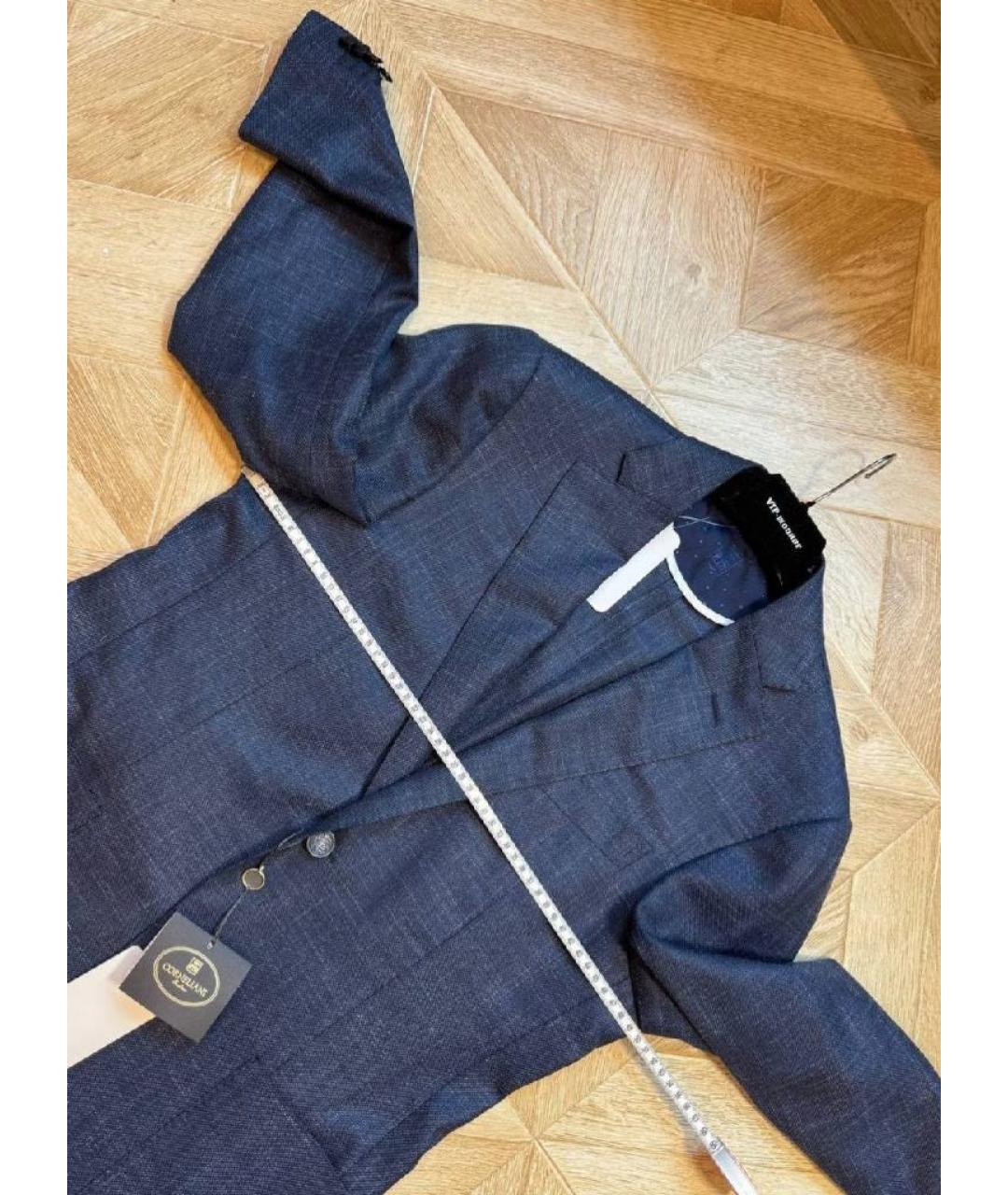 CORNELIANI Темно-синий шерстяной пиджак, фото 6