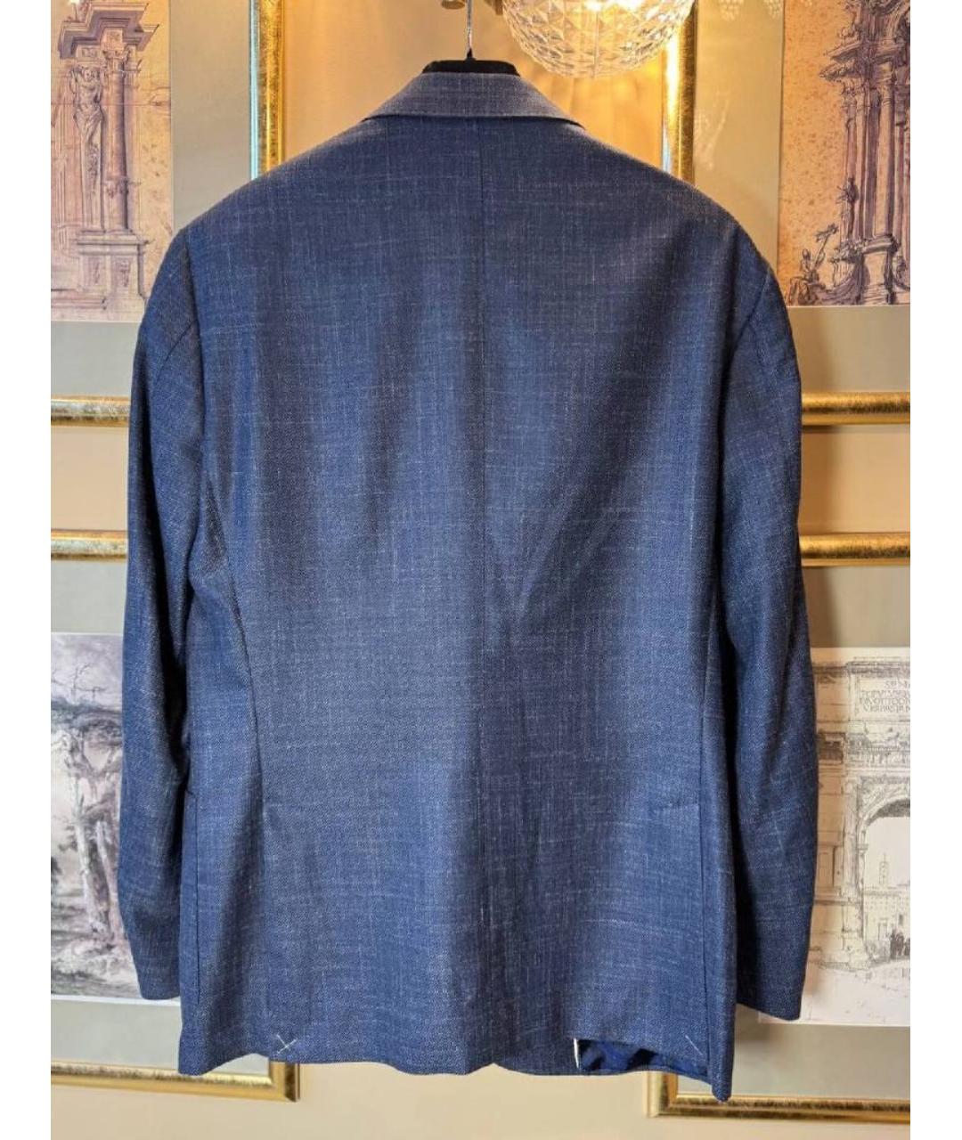 CORNELIANI Темно-синий шерстяной пиджак, фото 2