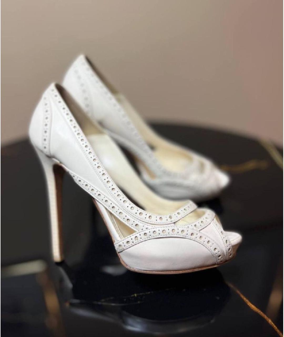ALEXANDER MCQUEEN Белые кожаные туфли, фото 7