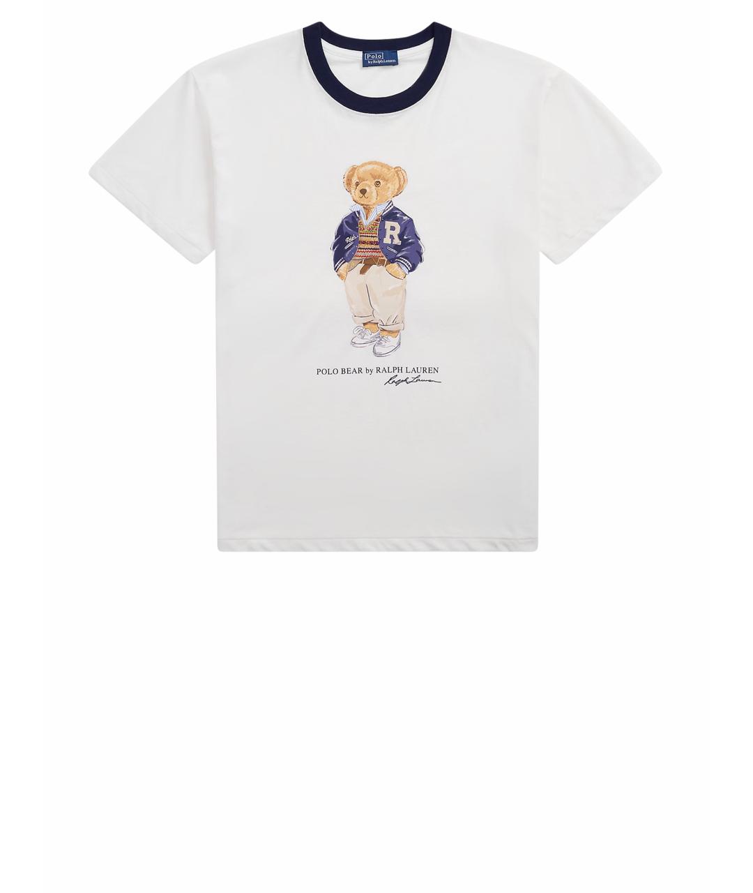 RALPH LAUREN Бежевая хлопковая футболка, фото 1