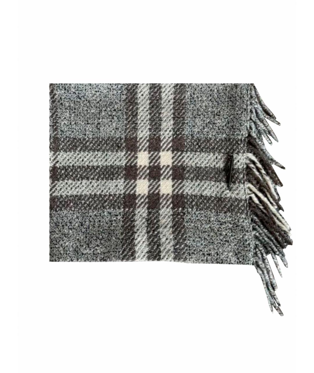 BURBERRY Серая шерстяная юбка мини, фото 1