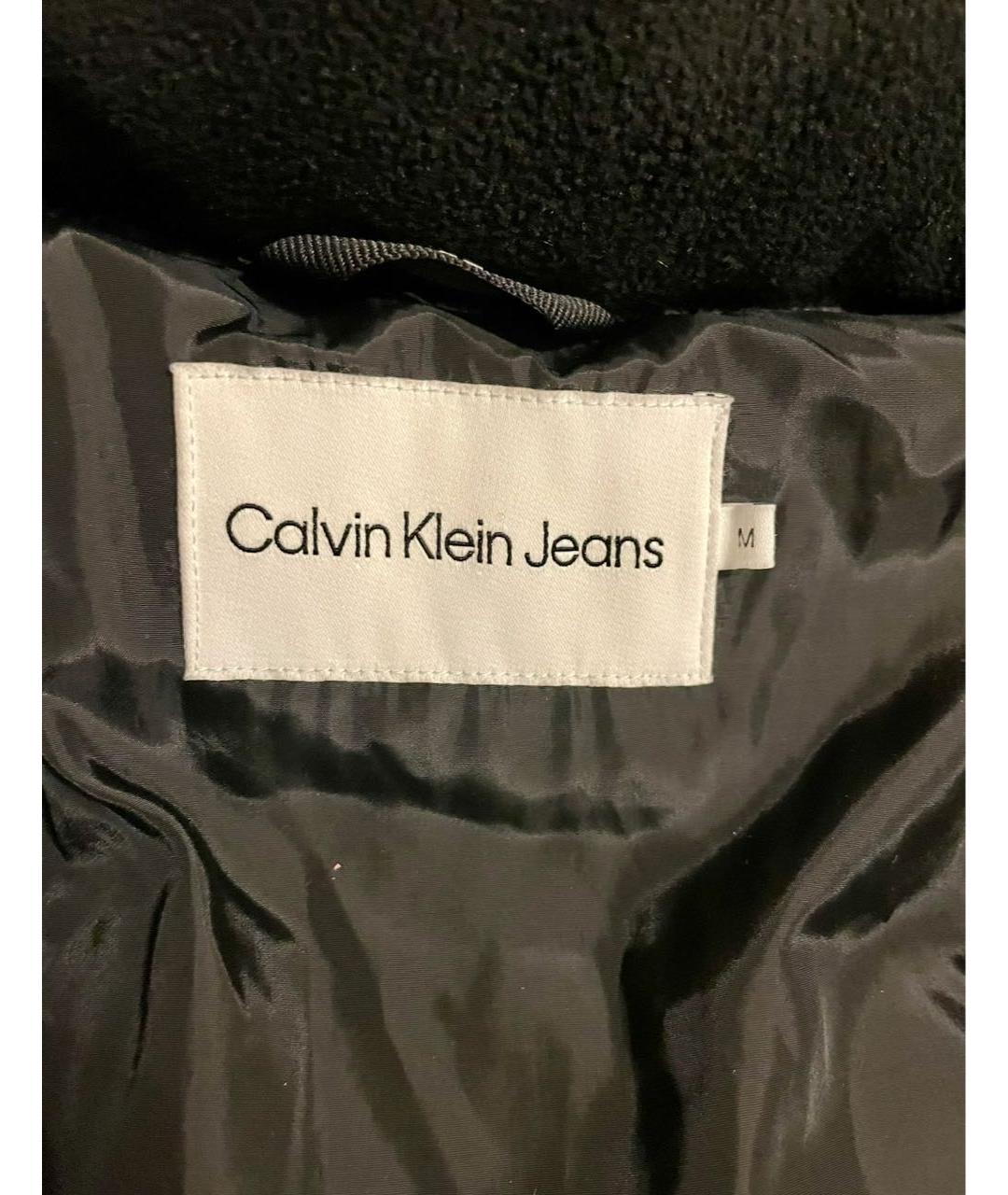 CALVIN KLEIN Черный полиэстеровый пуховик, фото 3