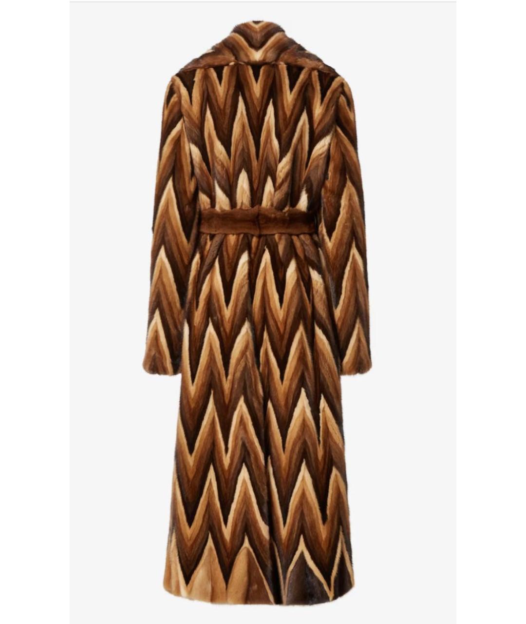 FENDI Коричневая меховая шуба, фото 2