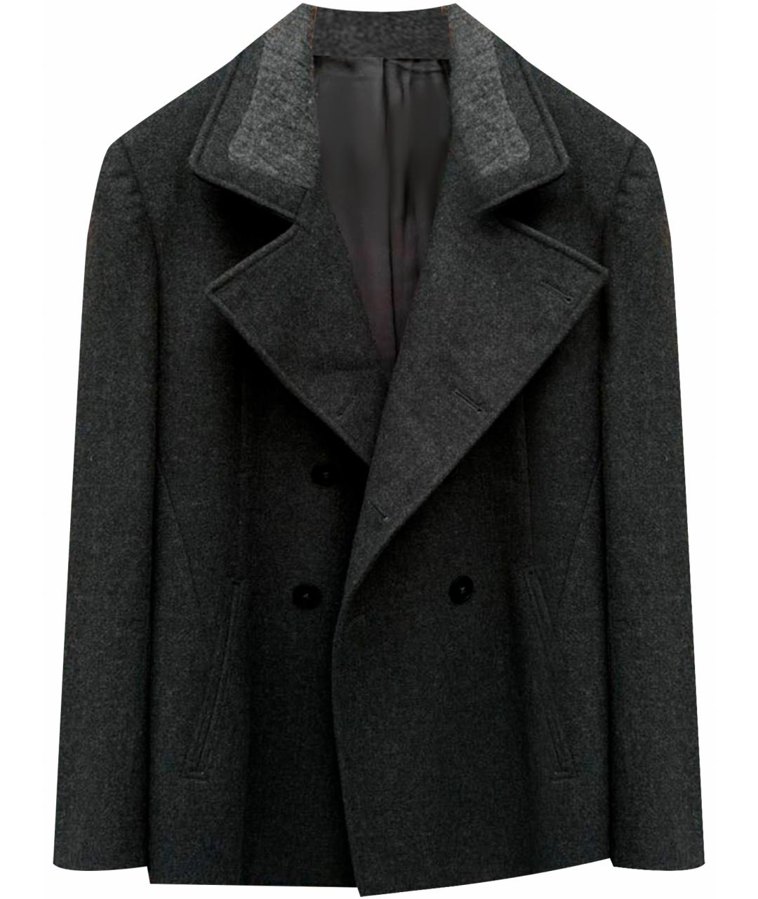 BOTTEGA VENETA Антрацитовое шерстяное пальто, фото 1