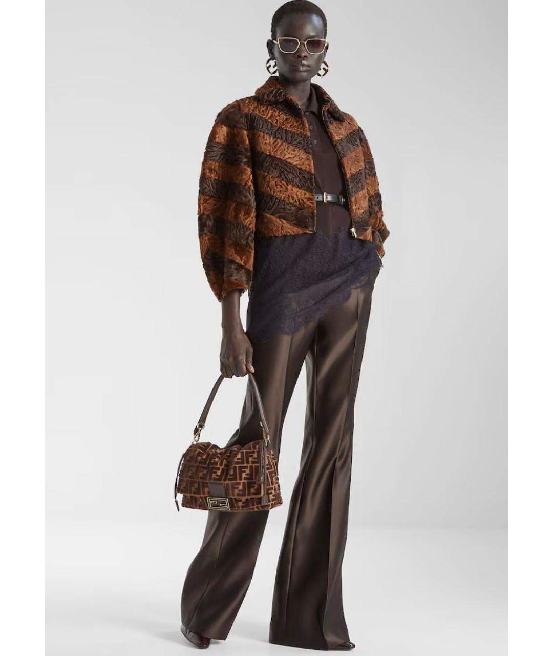 FENDI Коричневая куртка, фото 4