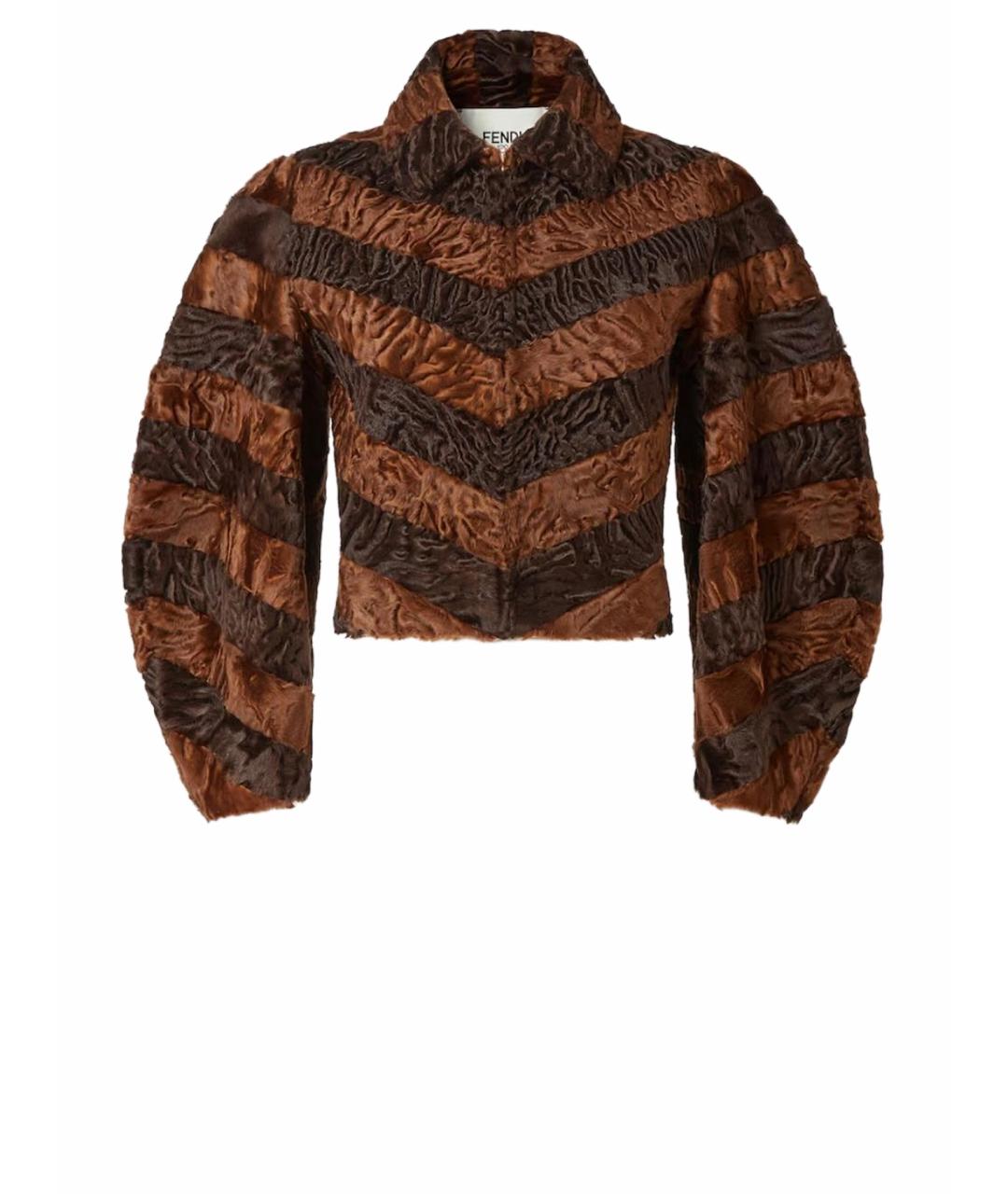 FENDI Коричневая куртка, фото 1
