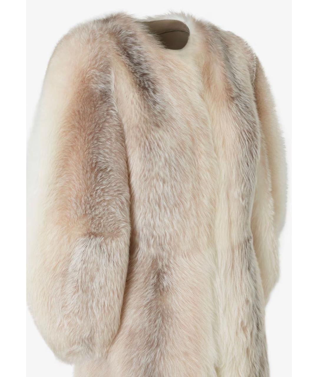 FENDI Белая меховая шуба, фото 3
