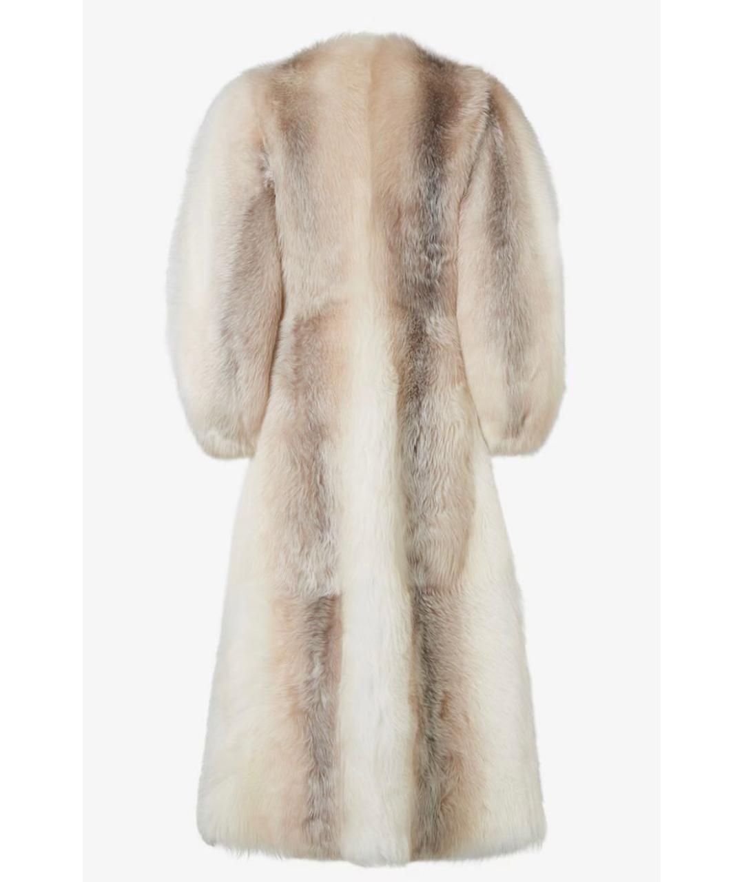 FENDI Белая меховая шуба, фото 2