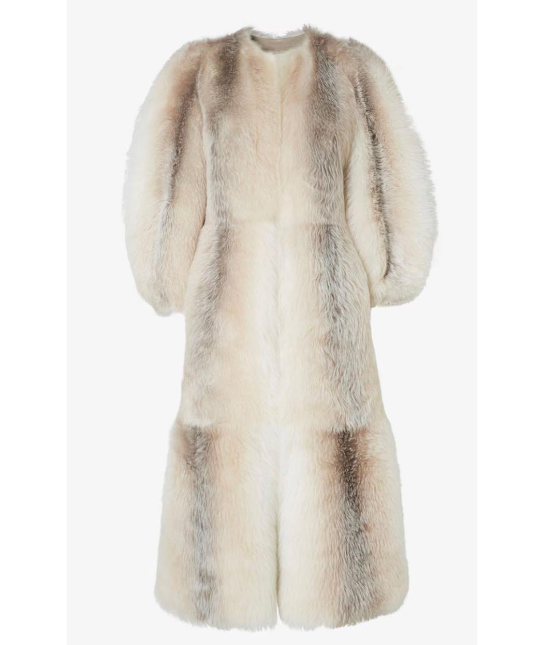 FENDI Белая меховая шуба, фото 4